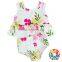 Summer Beach Fashion Two Pieces Swimwear Outfits Floower Top And Bloomer Child Swimsuit