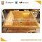 Yellow wooden marble bathroom wash basin sink