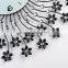 Flower crystal metal wall digital clock