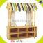 Wholesale customized wooden grocery store for kids, delicate and simple style wooden grocery store toy for children W08C210
