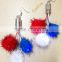 4th of july party supplies pom pom pedant led flashing earrings