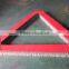 Triangular brush for artificial grass installation