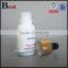  cosmetic packaging screen printing 10ml white glass dropper bottle with gold aluminum dropper for lotion essential oil