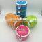 Round shape stainless steel takeaway food container with handle
