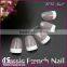 Colorful press stick on Artificial french nails with glue