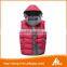 Top Quality Fashion Zipper Winter Hooded Jacket Children's Sleeveless Down Vest