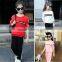 AS-595G new arrival sports clothes wholesale factory children's clothes sets girls' 2pcs fancy clothing