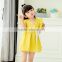 S17574A Girls Dresses Smocked Girl Ruffle Short Sleeve Dress