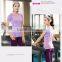 Professional dry fit women gym t shirt ,custom women wholesale gym wear