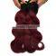  Real Indian Hair For Sale 100% Human Ombre Hair 1B 99J Body Wave Hair Piece