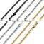 Stainless Steel Twist Rope Chain Necklace Bracelet for Men Silver Gold Rose Gold Black Tone
