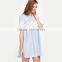 Women fashion Party Dress Lady Blue Cocktail Dress Summmer Beach Dress