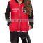 Varsity Letterman College Baseball COTTON & LEATHER JACKET BLACK & RED, Baseball Varsity Jacket for men & women