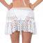 White lace beachwear skirt beach bikini cover ups