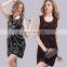 Wholesale Fashion Sexy Womens Ladies Sequined Embroider Clubwear Cocktail Ball Gown Party Stretchable Wrap Dress
