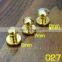 8mm Pacifier nail Gold Solid Brass Pull Stud Nipple Head Monk Head Screw