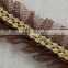 Gold polyester lurex Embroidery Mesh Lace Trim