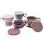 food grade Silicone Folding Cup with lid for children's portable travel which can hold boiling water and retractable
