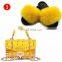 Women Fur Slippers / PVC rivet jelly bags Set Soft Fur Flip Flop Furry Sandals Custom Wholesale Fox Fur Slippers Slides