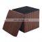 Customized Corduroy Fabric Soft And Warm Wholesale Furniture Foot Rest Seat Storage Folding Stool Cube Ottoman