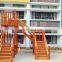 Favorable price children playground wood cheap plastic spiral slide amusement park games JMQ-C216-3