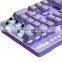 Custom Wired Mechanical Keyboard Pluggable Blue Switch Colorful Gaming Keyboard Punk Keycap