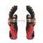 Red HPPE cut-proof, shock-proof and waterproof work gloves with sand nitrile coating