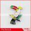 cute animal bird shape colorful enamel metal pin on needle brooch