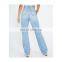 Light color rough jeans for women ripped high waist latest designer pants jeans