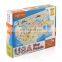 china supplier toys puzzle 64 pieces USA map jigsaw puzzle