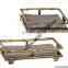 Luxury Modern Sculpture Metal Tray Decoration Table Centerpiece Wholesale Bulk Trays