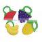 cartoon shape hot selling food grade bpa free baby teether set for gift