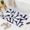 Modern leaf design microfiber bath rug non slip bath mat