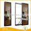 Space saving ironing board with sliding mirror door