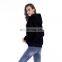 Private Label Ladies Cotton Sportswear Oversized Custom Cut Hem Cropped Women Crewneck Sweatshirt