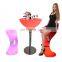 Rechargeable Luminous Outdoor Furniture for Garden /patio Furniture Color Changing Led Glowing Cocktail Table and Chair Seat