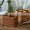 Hot Sale Rattan Woven Round Storage Basket Set 4 compartments Home Storage Cosmetic Box Basket Wholesale Supplier