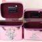 Pink Leahter Makeup Cosmetics Studio Case Jewelry Storage Organizer,Beauty vanity train case