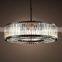 Luxury WELLES round crystal metal chandelier for ceiling hanging lighting in family hotels and bars