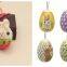 Set of Cute and Colorful Easter egg and Pocket