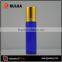 Wholesale empty cosmetic 10ml cobalt blue glass roll on bottle