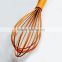 Supply in stock 12'' silicone rubber egg beater whisk with PP handle anti-slip good use