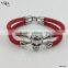 2016 New Stingray/ Python Genuine Leather Bracelet Skull Bracelet Men Fashion Bracelet