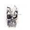 Punk rock skeleton skull hang ring in zinc alloy, mens jewelry
