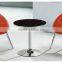 Round stainless steel small coffee table, side table