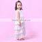 wholesale price new model cheap girl dress kid White color with sleeveless fashion summer girls dress