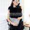 Hot Selling Black Dip Dyed Natural Fox Fur Vest with Long Design 1