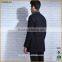 Stand collar casual style long woolen jacket coat with fleece lining for man