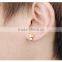 2016 latest simple design ginger snap jewelry button star saudi gold jewelry earring