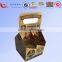 custom corrugated paper 6 Bottle Beer/juice Pack Carrier Box